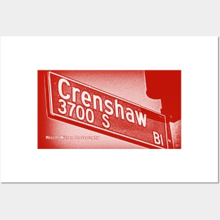 Crenshaw Boulevard (Red), Los Angeles, California by Mistah Wilson Posters and Art